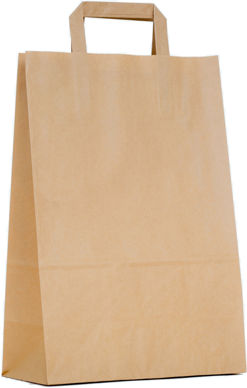 Carrier bag brown with flat handle 240x110x330mm